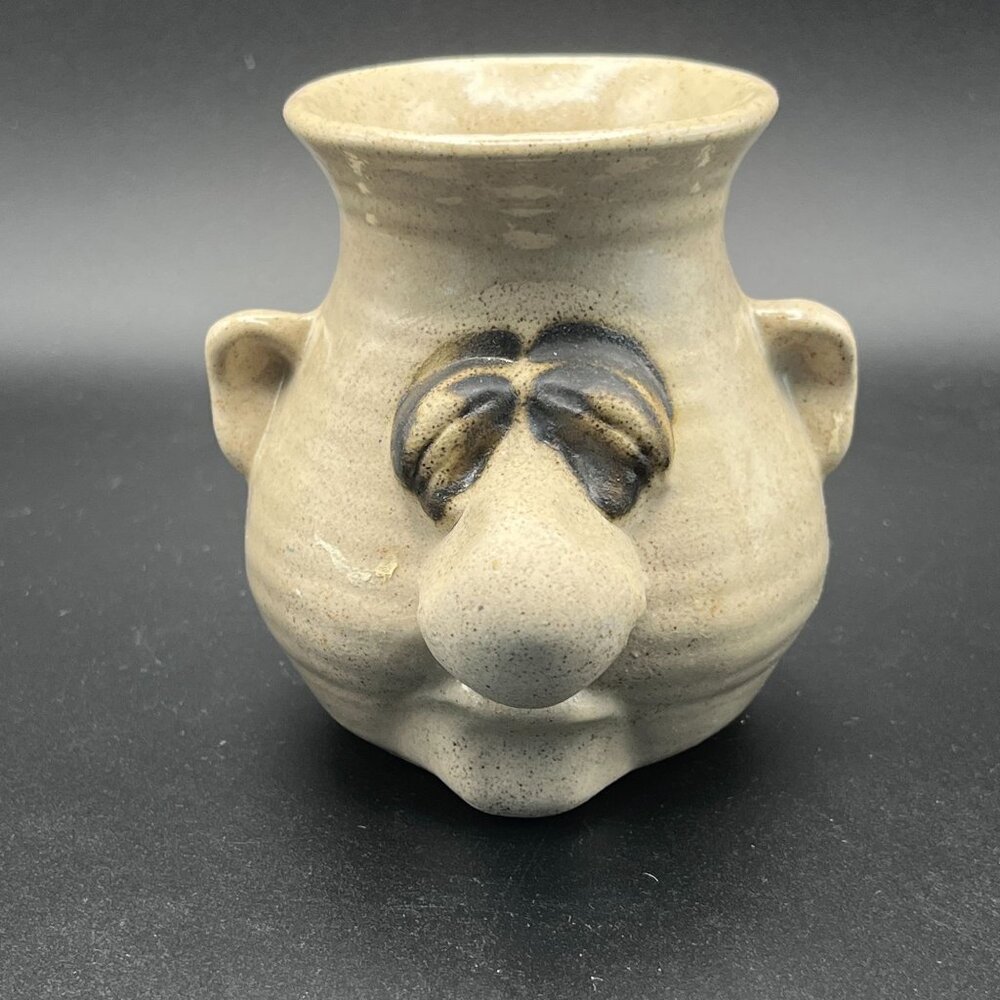 Vintage Peter Petrie Egg Separator // "It's Snot a Mug" Face Design